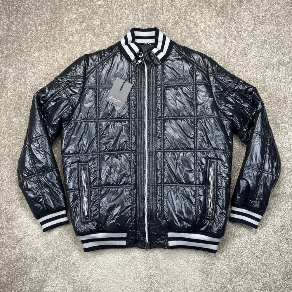 Sean John Black Quilted Bomber Jacket XXL NWT